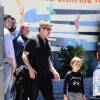 Exclusif - Brad Pitt, Angelina Jolie et leurs enfants sont allés fêter l'anniversaire des jumeaux au skate parc Ice Land à Van Nuys. Le 12 juillet 2015