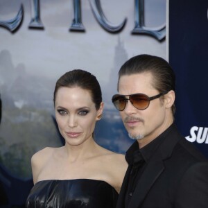 Angelina Jolie et Brad Pitt - Première du film Maleficient à Los Angeles, le 29 mai 2014.