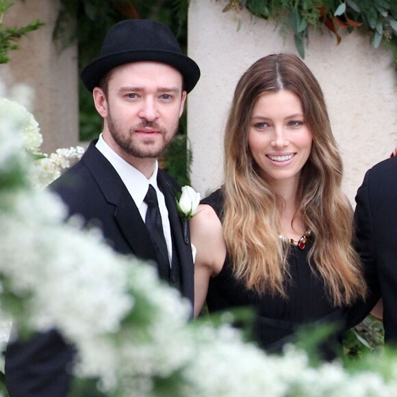 Justin Timberlake et sa femme Jessica Biel - Ceremonie de mariage de Chris Kirkpatrick, ancien membre du groupe N Sync, et de Karly Skladany a l'hotel Loews a Orlando, Floride le 2 Novembre 2013.