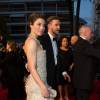 Jessica Biel et Justin Timberlake - Descente des marches du film "Inside Llewyn Davis" lors du 66eme festival du film de Cannes, le 19 mai 2013.