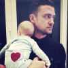 Justin Timberlake et son fils Silas / photo postée sur le compte Instagram du chanteur.