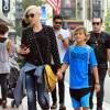 Gwen Stefani fait du shopping avec son fils Kingston à Los Angeles, le 12 septembre 2015