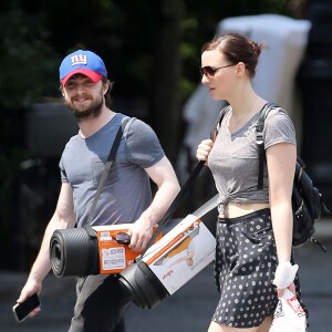 Daniel Radcliffe et sa compagne Erin Darke à New York, le 2 juillet 2015.