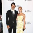 Novak Djokovic et Jelena Ristic lors du dîner de la Fondation Novak Djokovic à New York le 10 septembre 2013