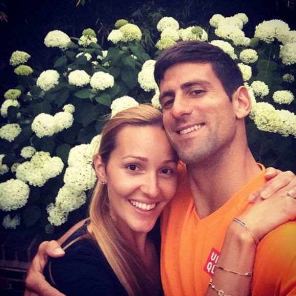 Novak Djokovic et son épouse Jelena - photo publiée le 10 juillet 2015