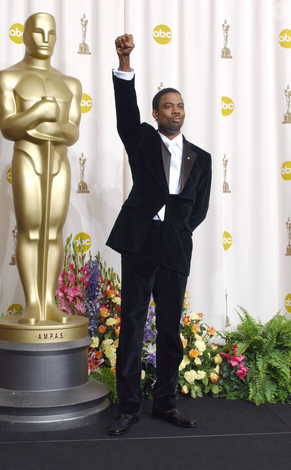Chris Rock lors des Oscars 2005 qu'il animait pour la première fois.