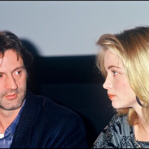 Daniel Auteuil et Emmanuelle Béart à Paris en 1988.