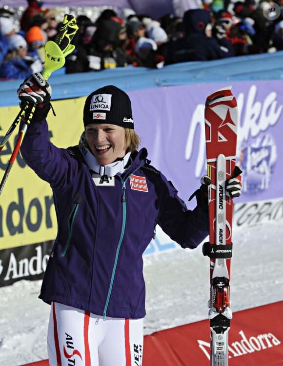 Marlies Schild, vainqueur du slalom de Soldeu, le 11 février 2012
