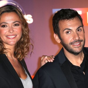 Laurent Ournac et Sandrine Quétier (animateurs de l'émission) - Photocall Danse avec les stars 6 devant TF1 à Boulogne-Billancourt, le 7 octobre 2015.