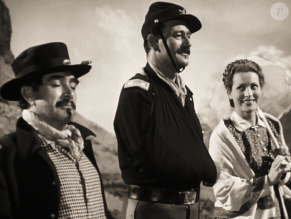 J. Carrol Naish, John Wayne & Maureen O'Hara dans Rio Grande (1950)