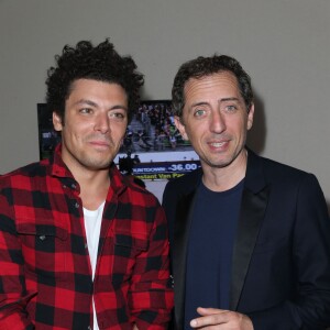 Exclusif - Les humoristes Kev Adams et Gad Elmaleh - Longines Global champions tour Paris Eiffel Jumping, présenté par Gucci, au Champ de Mars à Paris le 5 juillet 2014.