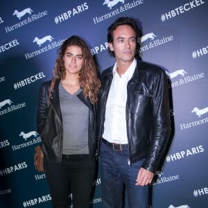 Exclusif - Anthony Delon et sa fille Alyson Le Borges - Inauguration de la boutique Harmont & Blaine à Paris, ce mardi 13 octobre.