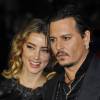 Johnny Depp et Amber Heard à Londres le 11 octobre 2015.