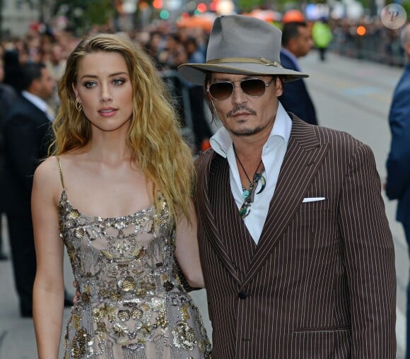 Johnny Depp et Amber Heard au Toronto International Film Festival le 12 septembre 2015.