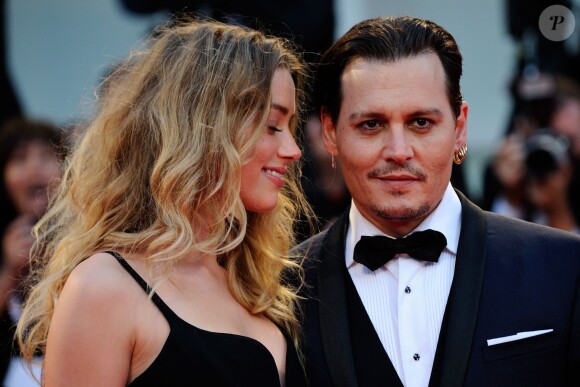 Johnny Depp et Amber Heard à Venise,le 4 septembre 2015