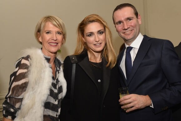 A.Ricard, Julie Gayet, C. Barbier - Bal Jaune, organisé par la Fondation d'entreprise Ricard et Beaux-Arts Magazine, à l'Hôtel Salomon de Rothschild, à Paris, le 23 octobre 2015