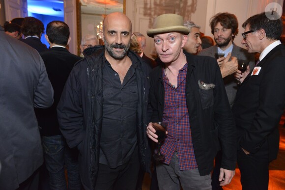 Gaspar Noé et Fabrice Bousteau - Bal Jaune, organisé par la Fondation d'entreprise Ricard et Beaux-Arts Magazine, à l'Hôtel Salomon de Rothschild, à Paris, le 23 octobre 2015