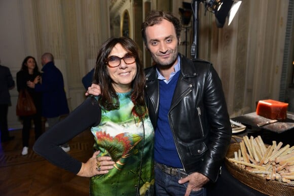 Sophie Calle et Augustin Trapenard - Bal Jaune, organisé par la Fondation d'entreprise Ricard et Beaux-Arts Magazine, à l'Hôtel Salomon de Rothschild, à Paris, le 23 octobre 2015