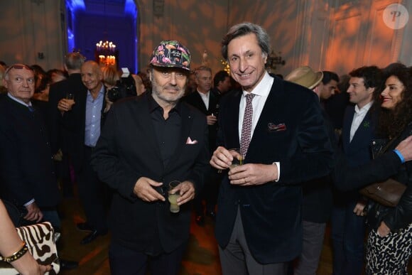 Thierry Taittinger et Patrick de Carolis - Bal Jaune, organisé par la Fondation d'entreprise Ricard et Beaux-Arts Magazine, à l'Hôtel Salomon de Rothschild, à Paris, le 23 octobre 2015