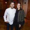 Yannick Alleno et sa femme - Bal Jaune, organisé par la Fondation d'entreprise Ricard et Beaux-Arts Magazine, à l'Hôtel Salomon de Rothschild, à Paris, le 23 octobre 2015