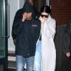 Kylie Jenner et son petit ami le rappeur Tyga quittent l'appartement de Kanye West à SoHo. New York, le 28 octobre 2015.