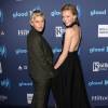 Ellen DeGeneres et sa femme Portia de Rossi - People lors de la 26ème cérémonie des GLAAD Media Awards à Beverly Hills, le 21 mars 2015.