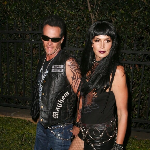 Cindy Crawford et Rande Gerber à la soirée d'Halloween organisée par la marque de tequila Casamigos à Los Angeles, le 30 octobre 2015