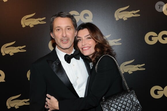 Antoine de Caunes et Daphné Roulier lors de la soirée GQ des hommes de l'année au Ritz à Paris, le 18 janvier 2012.