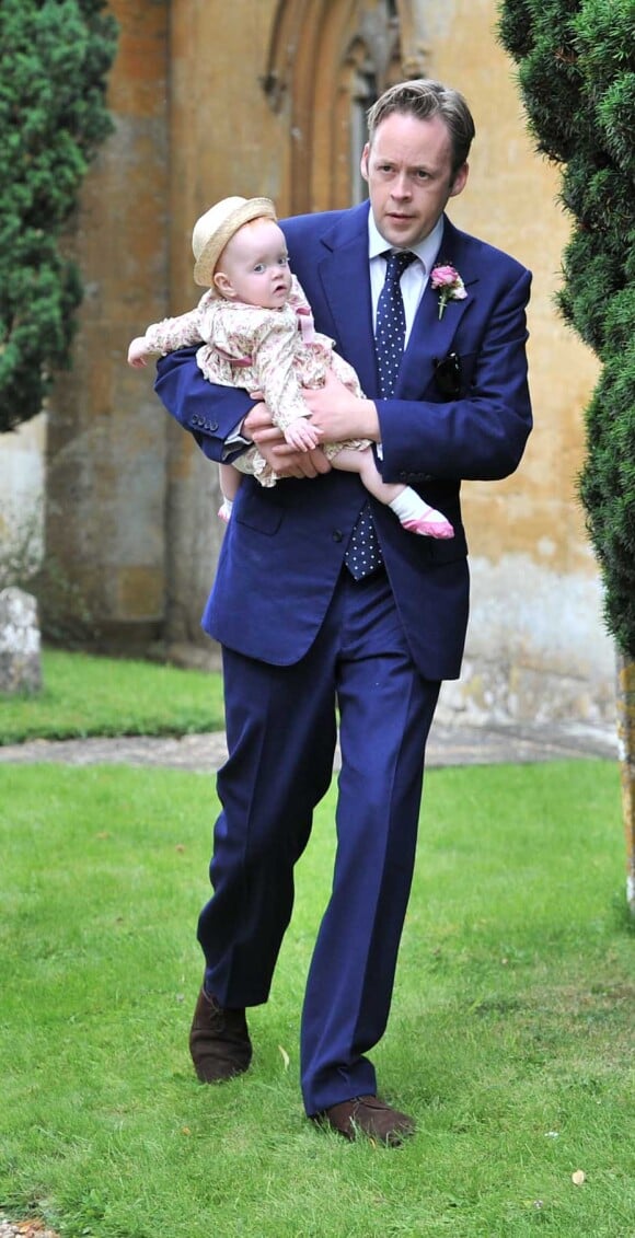 Sam Cooper et sa fille Ethel Mary Allen au mariage de Lady Mary Charteris à Gloucestershire, le 1er septembre 2012
