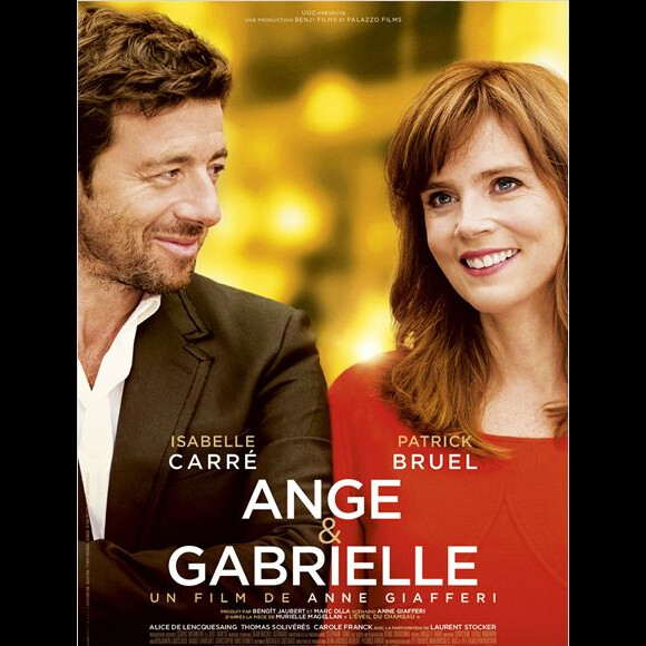 Patrick Bruel et Isabelle Carré à l'affiche du film Ange et Gabrielle, sortie prévue en salles le 11 novembre 2015.