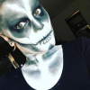 Jessie J chauve et maquillée pour Halloween / photo postée sur le compte Instagram de la chanteuse.