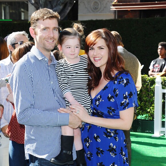 Sara Rue en famille à la première du film The Peanuts Movie à Los Angeles, le 1er novembre 2015
