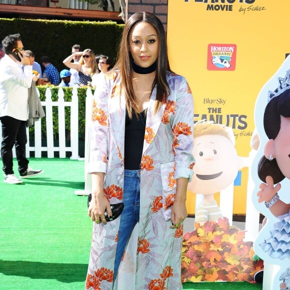 Tia Mowry à la première du film The Peanuts Movie à Los Angeles, le 1er novembre 2015