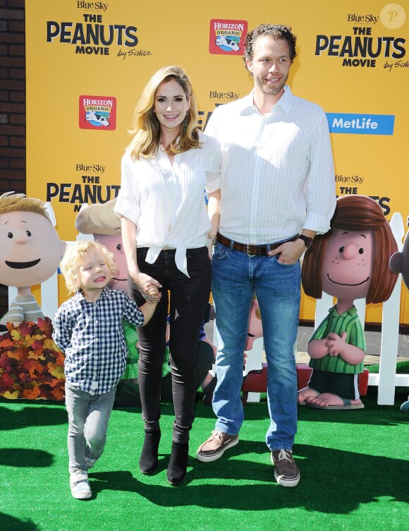 Ashley Jones en famille à la première du film The Peanuts Movie à Los Angeles, le 1er novembre 2015