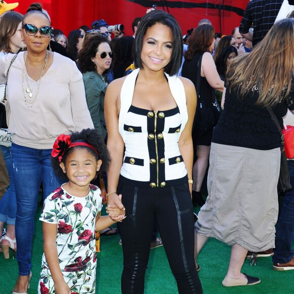 Christina Milian et sa fille Violet à la première du film The Peanuts Movie à Los Angeles, le 1er novembre 2015