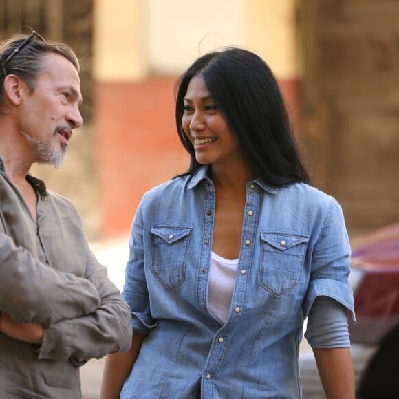 Anggun et Florent Pagny à Cuba lors du tournage du clip de leur duo Nos Vies Parallèles. Photo Yan Benisty, en exclusivité pour Purepeople.