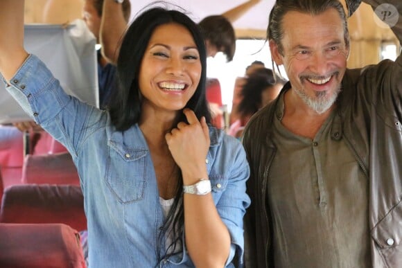 Anggun et Florent Pagny à Cuba lors du tournage du clip de leur duo Nos Vies Parallèles. Photo Yan Benisty, en exclusivité pour Purepeople.