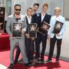 Le groupe "The Backstreet Boys" (AJ McLean, Howie Dorough, Kevin Richardson, Nick Carter, et Brian Littrel) recoit son etoile sur le Walk Of Fame a Hollywood, le 22 avril 2013.