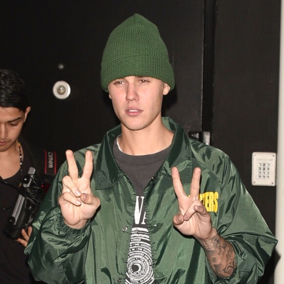 Justin Bieber - Soirée pour le 20ème anniversaire de Kendall Jenner au Nice Guy nightclub à West Hollywood, le 2 novembre 2015.