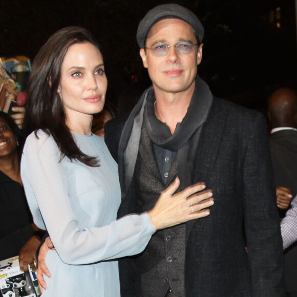 Angelina Jolie et son mari Brad Pitt à la première du film 'By The Sea' réalisé par Angelina à New York, le 3 novembre 2015.