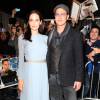 Angelina Jolie et son mari Brad Pitt à la première du film 'By The Sea' réalisé par Angelina à New York, le 3 novembre 2015.