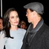 Brad Pitt et Angelina Jolie amoureux lors d'une présentation de By The Sea à New York City, le 3 novembre 2015.