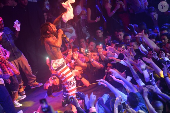 Lil Wayne au Gotha Club à Cannes, le 22 mai 2014.