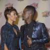 Le chanteur Black M (Black Mesrimes) et sa femme Lia, à leur arrivée à la 17e cérémonie des NRJ Music Awards 2015 au Palais des Festivals à Cannes, le 7 novembre 2015.