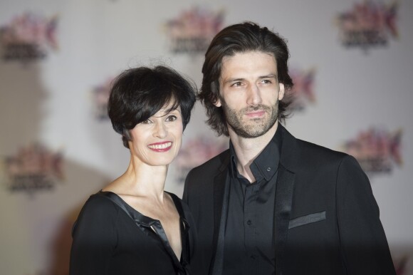 Marie-Claude Pietragalla et son compagnon Julien Derouault, à leur arrivée à la 17e cérémonie des NRJ Music Awards 2015 au Palais des Festivals à Cannes, le 7 novembre 2015.