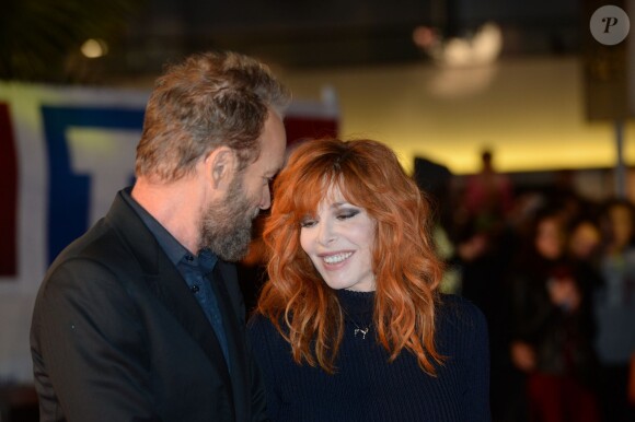 Mylène Farmer et Sting, à leur arrivée à la 17e cérémonie des NRJ Music Awards 2015 au Palais des Festivals à Cannes, le 7 novembre 2015.
