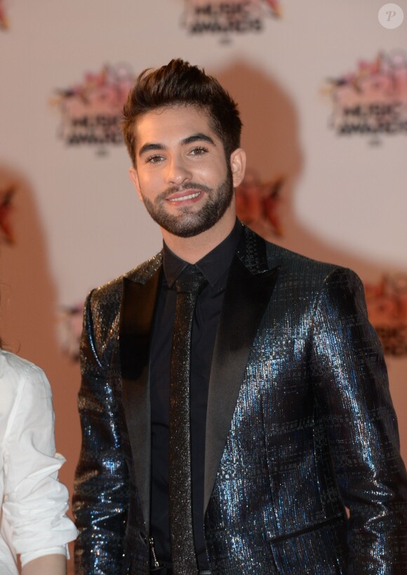 Kendji Girac, à son arrivée à la 17e cérémonie des NRJ Music Awards 2015 au Palais des Festivals à Cannes, le 7 novembre 2015.