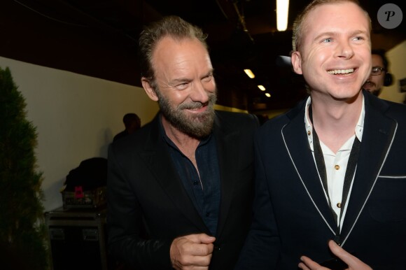 Exclusif - Sting dans les coulisses de la 17e cérémonie des NRJ Music Awards 2015 au Palais des Festivals à Cannes, le 7 novembre 2015.
