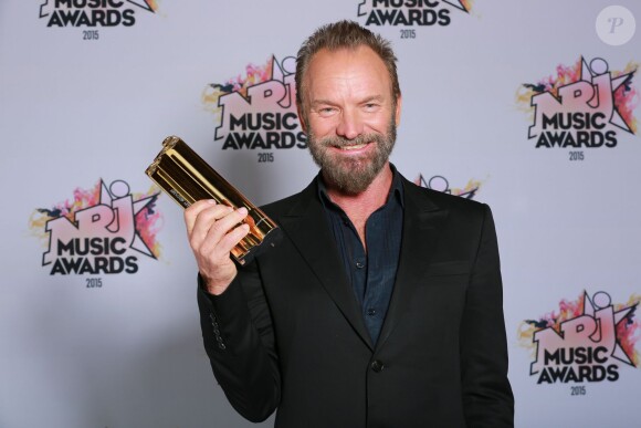 Exclusif - Sting, lors de la 17e cérémonie des NRJ Music Awards 2015 au Palais des Festivals à Cannes, le 7 novembre 2015.