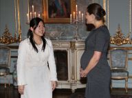 Victoria de Suède, enceinte : Un ventre bien rond devant la princesse Ayako